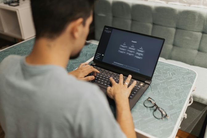 A developer using ChatGPT to generate code snippets.